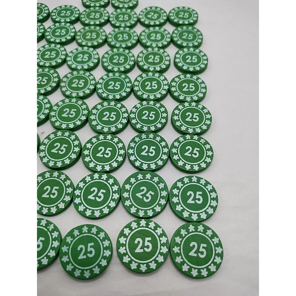 Lot Of (50) Board Game Meeple Plastic Coins 25s